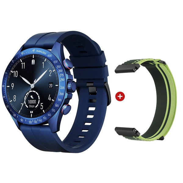 Planet Gates Blue-22MM Black / CHINA HAYLOU Solar Pro Smart Watch 1.43"AMOLED Display Bluetooth Phone Call & Voice Assistant Mulitary-grade Toughness Watch