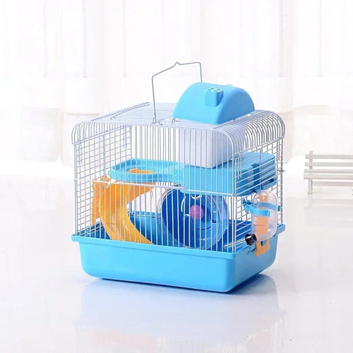 Planet Gates Blue / 23X17X30CM Hamster Cage Glamping Accessories Mouse Toy Villa Small House Hideout Hut Plastic Pet Travel Rat