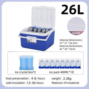 Planet Gates Blue 26L 5L/8L/13L/26L Refrigerator Freezer Mini Fridge Car Ice Bucket Drink Cooler Heat and Cold Preservation for Outdoor Camping