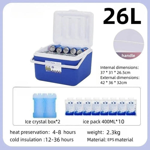 Planet Gates Blue 26L 5L/8L/13L/26L Refrigerator Freezer Mini Fridge Car Ice Bucket Drink Cooler Heat and Cold Preservation for Outdoor Camping