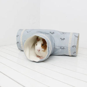 Planet Gates Blue 29x10x10CM Guinea Pig Tunnel Tube Chinchilla Hedgehogs Dutch Rats Hamsters Cage Accessories Supplie Bearded Dragon Small Animal Pet Bed Toy
