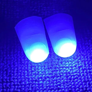 Planet Gates blue 2PCS Magic Trick Fingers Thumbs with LED Battery Powered Magic Props Halloween Magic Trick Fingers Thumbs Party Toys for Child