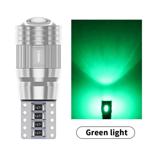 Planet Gates Blue 2pcs T10 W5W LED Bulb Canbus No error 12V 6000K 5630 6SMD Auto Claerance Wedge Side Reverse Lamps Turn Singal Light White Amber
