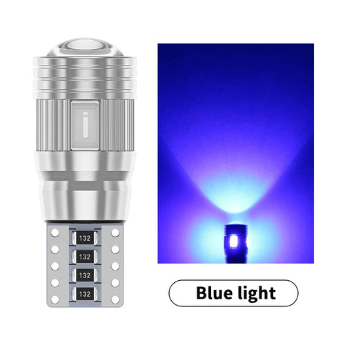 Planet Gates Blue 2pcs T10 W5W LED Bulb Canbus No error 12V 6000K 5630 6SMD Auto Claerance Wedge Side Reverse Lamps Turn Singal Light White Amber