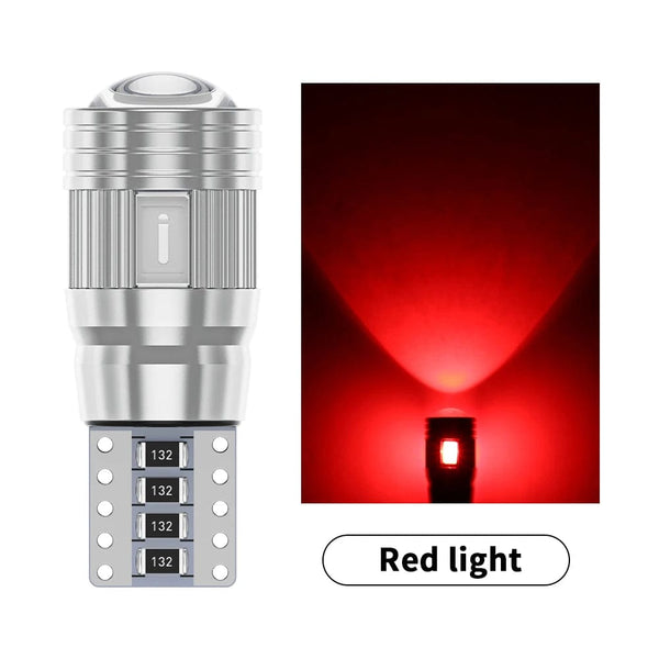 Planet Gates Blue 2pcs T10 W5W LED Bulb Canbus No error 12V 6000K 5630 6SMD Auto Claerance Wedge Side Reverse Lamps Turn Singal Light White Amber