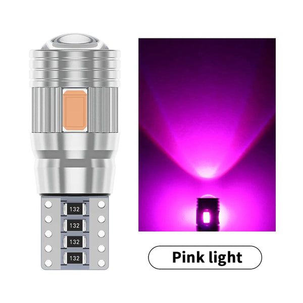 Planet Gates Blue 2pcs T10 W5W LED Bulb Canbus No error 12V 6000K 5630 6SMD Auto Claerance Wedge Side Reverse Lamps Turn Singal Light White Amber