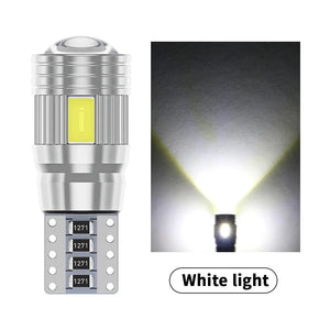 Planet Gates Blue 2pcs T10 W5W LED Bulb Canbus No error 12V 6000K 5630 6SMD Auto Claerance Wedge Side Reverse Lamps Turn Singal Light White Amber
