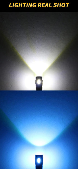 Planet Gates Blue 2pcs T10 W5W LED Bulb Canbus No error 12V 6000K 5630 6SMD Auto Claerance Wedge Side Reverse Lamps Turn Singal Light White Amber