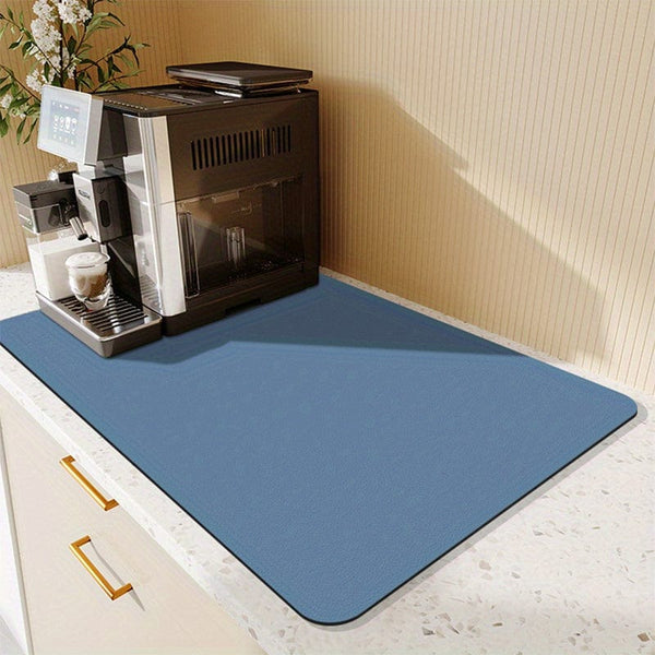 Planet Gates Blue / 30.0cm*39.98cm 1pc Large Coffee Mat, Super Absorbent Coffee Mat - Quick Dry Draining Mat, For Dishes, Bathroom, Kitchen Supplies, Suitable For Restaurant/Commercial
