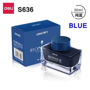 Planet Gates Blue-30ml Deli S636 S635 Fountain Pen Ink 30ml 50ml Bottle Black Blue Pen Ink BlackBlue Red Ink Darkblue Ink Wholesale Ink Bottle