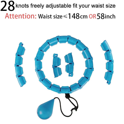 Planet Gates Blue 32 24-32 Sections Fitness Smart Sport Hoop Adjustable Thin Waist Exercise Gym Circle Ring Fitness Equipment Waist Easy weight loss