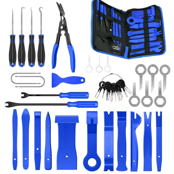 Planet Gates BLUE 41 PCS / Russian Federation Car Interior Disassembly Tool Trim Removal Tools Kit Auto Removal Tool Kit Door Panel Radio Stereo Audio Dash Terminal Removal