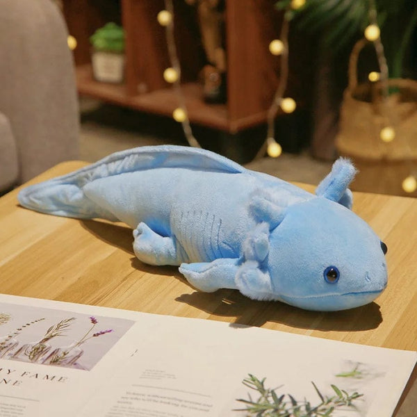 Planet Gates Blue / 45cm 45cm Kawaii Colorful Newt Plush Toy Stuffed Cute Axolotl Salamander Fuzzy Plush Fish Appeasing Long Pillow Cushion Kids Gift