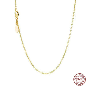 Planet Gates Blue / 45cm Classic 925 sterling silver shiny round hearts square pendant necklace fit original Pandora pendant DIY couple jewelry gifts