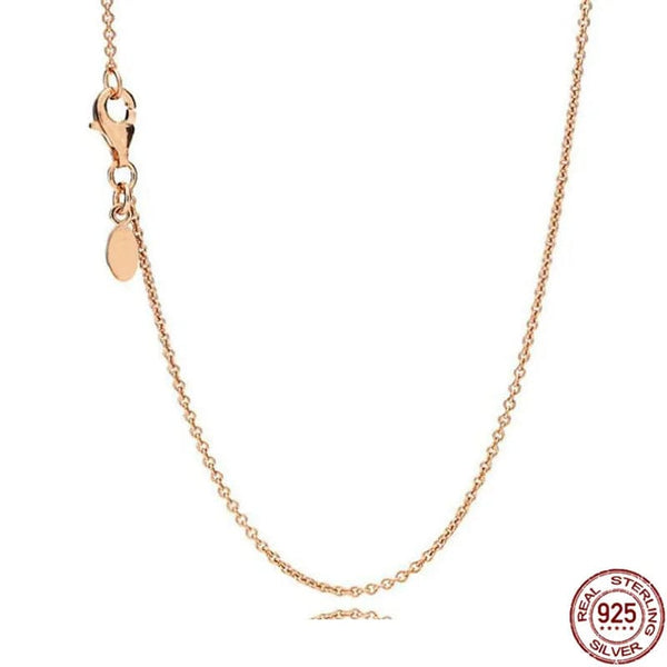 Planet Gates Blue / 45cm Classic 925 sterling silver shiny round hearts square pendant necklace fit original Pandora pendant DIY couple jewelry gifts