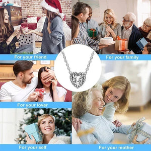 Planet Gates Blue / 45cm Classic 925 sterling silver shiny round hearts square pendant necklace fit original Pandora pendant DIY couple jewelry gifts