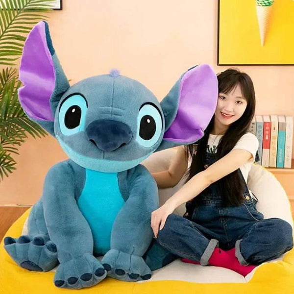 Planet Gates Blue / 45cm Disney Stitch Plush Toys Dolls Anime Stitch Sitting Stitch 45/60cm Cartoon Stuffed Doll Children's Comforting Pillow Kids Gifts