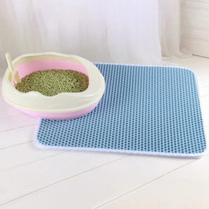 Planet Gates Blue / 45x60 Double Layer EVA Cat Litter Pad Waterproof Non-slip Sand Basin Filter Kitten Dog Washable Mattress Floor Mat Pet Clean Supplies