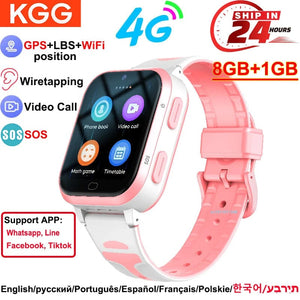 Planet Gates blue 4G Smart Watch GPS WiFi Position ROM 8GB Video Call Phone Sound Recording Children Smartwatch Kids Call Back Monitor Alarm Clock