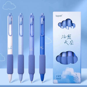 Planet Gates Blue-4pcs 4pcs Cute Kawaii Coffee Soft Bread Gel Pen Set 0.5mm Black Color Ink For Writing Office School Stationery Supplies