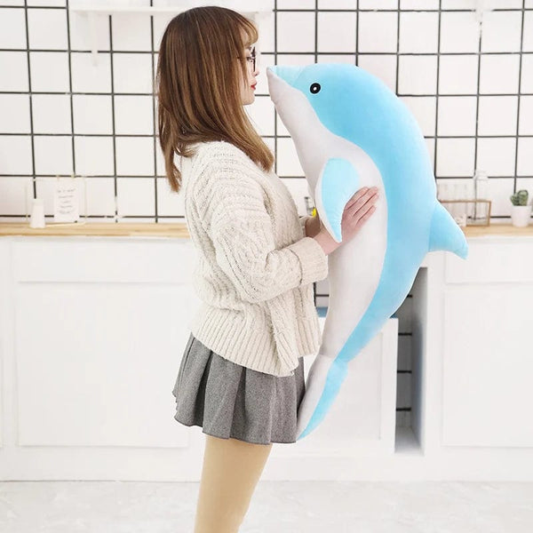 Planet Gates Blue / 50cm 1pc 30/50CM kawaii Dolphin Plush Toys Lovely Stuffed Soft Animal Pillow Dolls for Children Girls Sleeping Cushion Gift