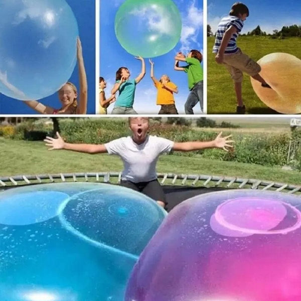 Planet Gates Blue 50CM Children's Outdoor Soft Inflatable Water-filled Bubble Ball Toys Party Games Toy Fun Reusable Water Balloons