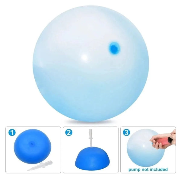 Planet Gates Blue 50CM Children's Outdoor Soft Inflatable Water-filled Bubble Ball Toys Party Games Toy Fun Reusable Water Balloons