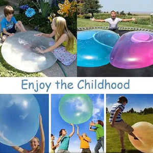 Planet Gates Blue 50CM Children's Outdoor Soft Inflatable Water-filled Bubble Ball Toys Party Games Toy Fun Reusable Water Balloons