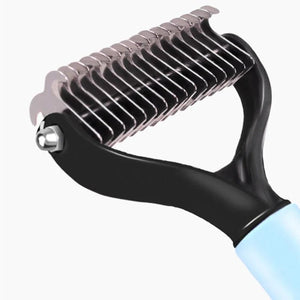 Planet Gates Blue / 7.5cm Dog Brush Double-Sided Hair Removal Comb And Hair Removal Tool Used To Remove Mats And Tangles The Best Pet Grooming Brush