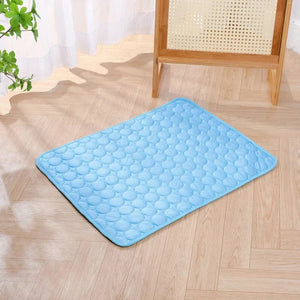 Planet Gates blue / 70x55cm Summer Cooling Pet Mat Gel Ice Pad for Dogs Cats Breathable Soft Kennel Bed Non-Slip Hot Weather Cool Pad Pet Supplies