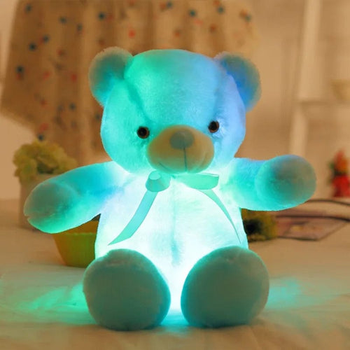 Planet Gates blue / 75cm 32-75CM Luminous Creative Light Up LED Teddy Bear Stuffed Animal Plush Toy Colorful Glowing Teddy Bear Christmas Gift for Kid