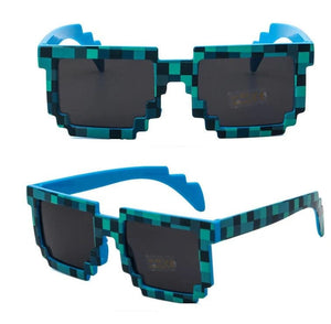 Planet Gates Blue 9 colors Fashion Sunglasses Kids cos play action Game Toy Minecrafter Square Glasses with EVA case   gift  beach toys vacation