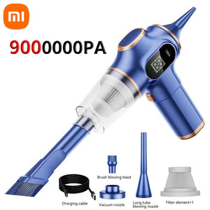 Planet Gates Blue 9000000Pa Xiaomi Car Vacuum Cleaner High Power Strong Suction Deep Cleaning Handheld Vacuum Cleaner Dry And Wet Home Car Vacuum Cleaner