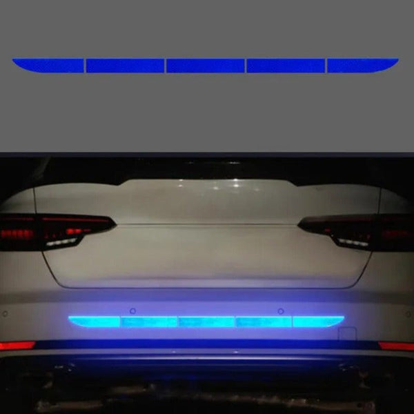 Planet Gates Blue 90cm/35.43in Reflective Car Decal Safety Warning Reflector Tape Car Stickers Anti Collision Warning Reflector Sticker Auto Accessories