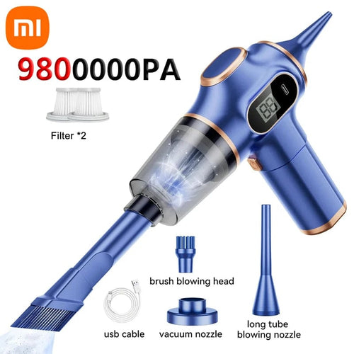 Planet Gates Blue 9800000Pa Pro Xiaomi Car Vacuum Cleaner High Power Strong Suction Deep Cleaning Handheld Vacuum Cleaner Dry And Wet Home Car Vacuum Cleaner