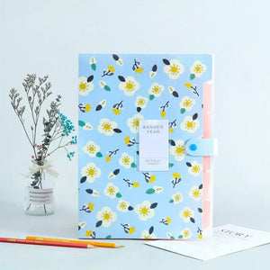 Planet Gates Blue A4 File Bag Organizer Data Book Document Large Capacity Waterproof File Pouch Bill Folder Holder Portfolio Office Stationery