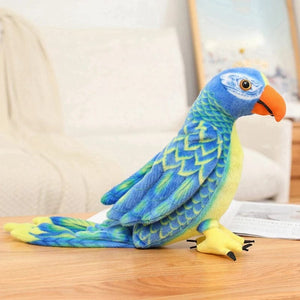 Planet Gates blue / about 70x35cm 50/70cm Cute Lifelike Parrot Plush Stuffed Animal Toy Soft Kawaii Simulation Bird Dolls for Children Girls Baby Birthday Gift