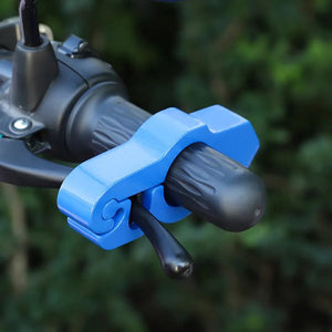 Planet Gates Blue Anti-theft Handlebar Throttle Lock, Aluminum Alloy Electric Car Motorcycle Bicycle Bottle ATV Car Portable Handlebar Brake Lock