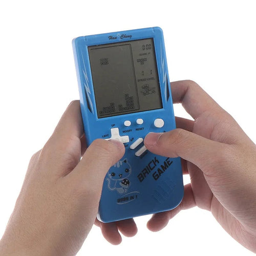 Planet Gates Blue Big Screen Tetris Game Console Retro Retro Classic Children's Handheld Game Console Electronic Toys