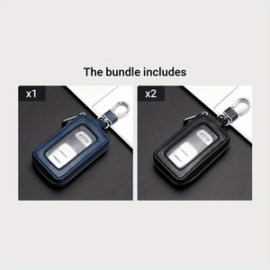 Planet Gates Blue+Black*2 1pc Universal Car Key Fob Case, Car Smart Key Fob Holder For Remote Key Fob, There Are Four Colors Available Key Holder, Burgundy, Black, Blue, Brown