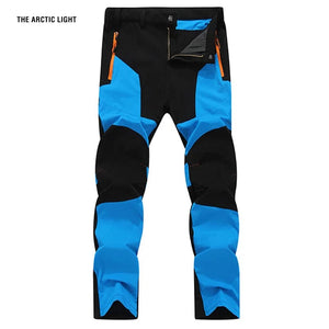 Planet Gates blue black / Asian size 5XL TRVLWEGO Men Hiking Camping Pants Wear-Resistant Quick Dry Anti-UV Pant Waterproof Elastic Trousers 5XL Climbing Trekking Summer