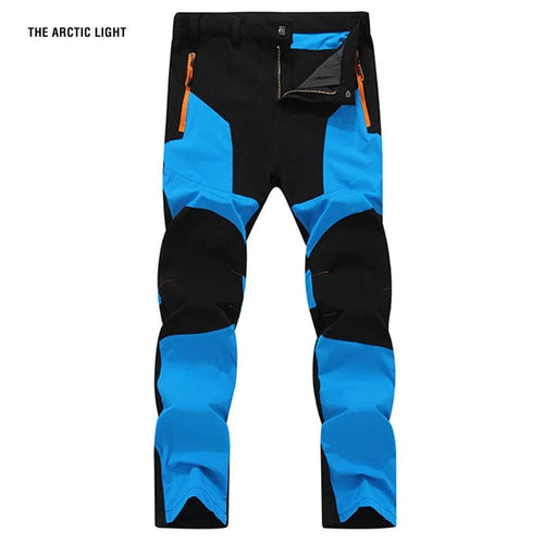 Planet Gates blue black / Asian size 5XL TRVLWEGO Men Hiking Camping Pants Wear-Resistant Quick Dry Anti-UV Pant Waterproof Elastic Trousers 5XL Climbing Trekking Summer