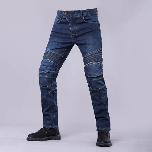 Planet Gates Blue BNO gear / XS / CHINA Motorcycle Riding Jeans Men Outdoor Moto Jeans Protective Knee Hip Pads Motocross Pants Touring Anti Drop Pants Protective Gear