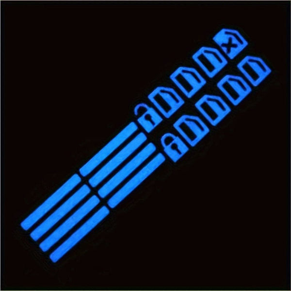 Planet Gates Blue Car Luminous Car Sticker, Self Adhesive Night Visibility Decals For Car, Fluorescent Stickers For Car Window Door Switch