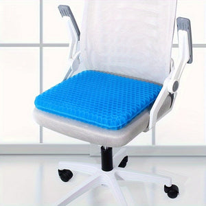 Planet Gates Blue Car Seat Cushion Summer Gel Honeycomb Chair Cushion Cool Cushion Single Ventilated Seat Cushion Breathable Truck Cool Silicone Butt Cushion