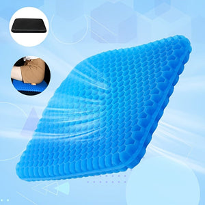 Planet Gates Blue Car Seat Cushion Summer Gel Honeycomb Chair Cushion Cool Cushion Single Ventilated Seat Cushion Breathable Truck Cool Silicone Butt Cushion
