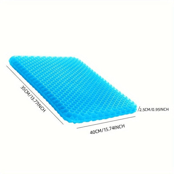 Planet Gates Blue Car Seat Cushion Summer Gel Honeycomb Chair Cushion Cool Cushion Single Ventilated Seat Cushion Breathable Truck Cool Silicone Butt Cushion