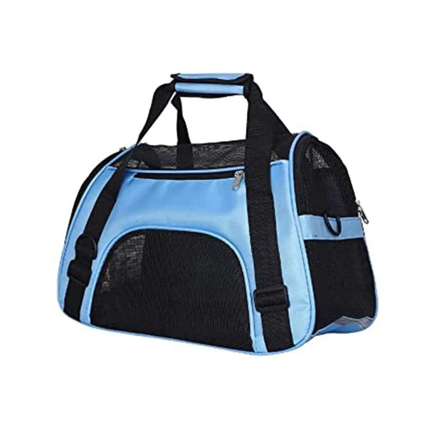 Planet Gates Blue Cat Carrier Soft-Sided Pet Travel Carrier for Cats, Dogs Puppy Comfort Portable Folding Pet Carrier