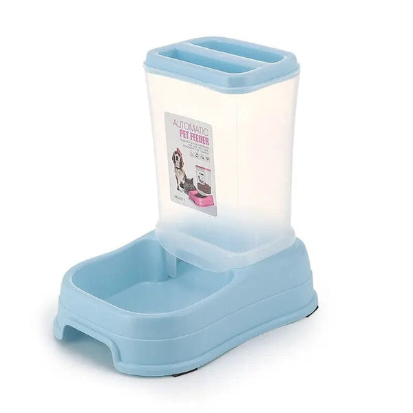 Planet Gates Blue Cat Pet Automatic Feeder Drinking Bowl Large Capacity Dog Combination Grain Storage Bucket Pet Feeding Bowl Pet Supplies