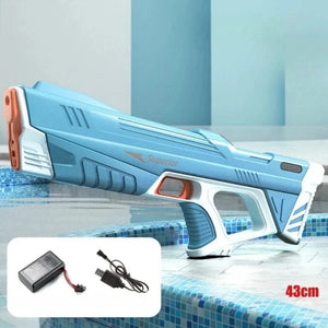 Planet Gates Blue Children Full Automatic Water Gun Toys Summer Outdoor Pool Fight Games Induction Absorb Water Electric Waterguns for Kids Gifts